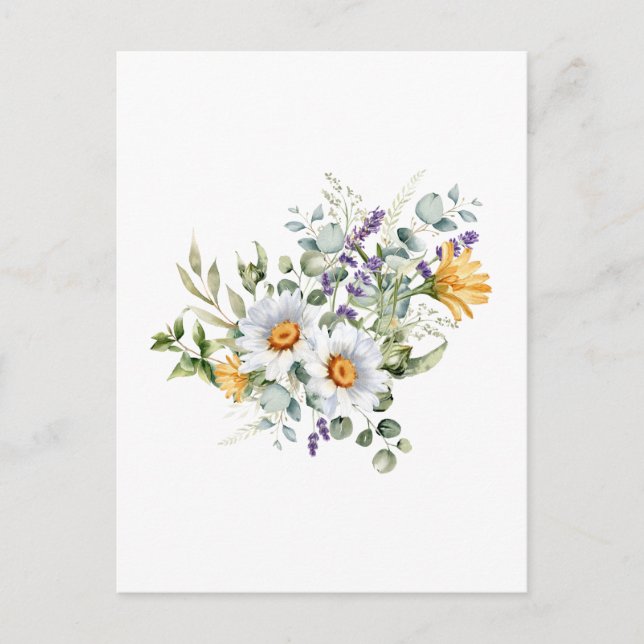 Bouquet Of Flowers Postcard (Front)