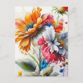 Bouquet of flowers postcard