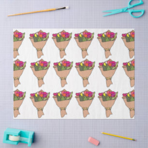 Bouquet Of Flowers Tissue Paper