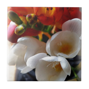 bouquet of freesias tile