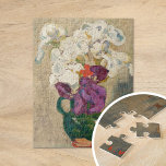 Bouquet of Iris | Louis Valtat Jigsaw Puzzle<br><div class="desc">Bouquet of Iris in a Green Pitcher | Bouquet d’iris au pichet vert (circa 1905) | Original artwork by French artist Louis Valtat (1869-1952). The painting depicts a still life of purple and white iris flowers in a green vase. Use the design tools to add custom text or personalise the...</div>