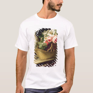 Bouquet of Lilies and Roses in a Basket, 1814 T-Shirt