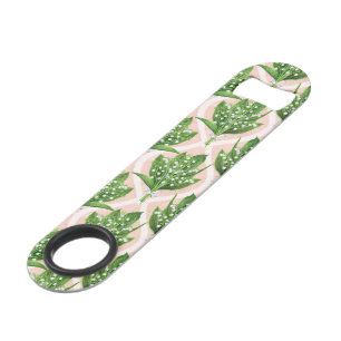 Bouquet of lilly of the valley flowers on pink