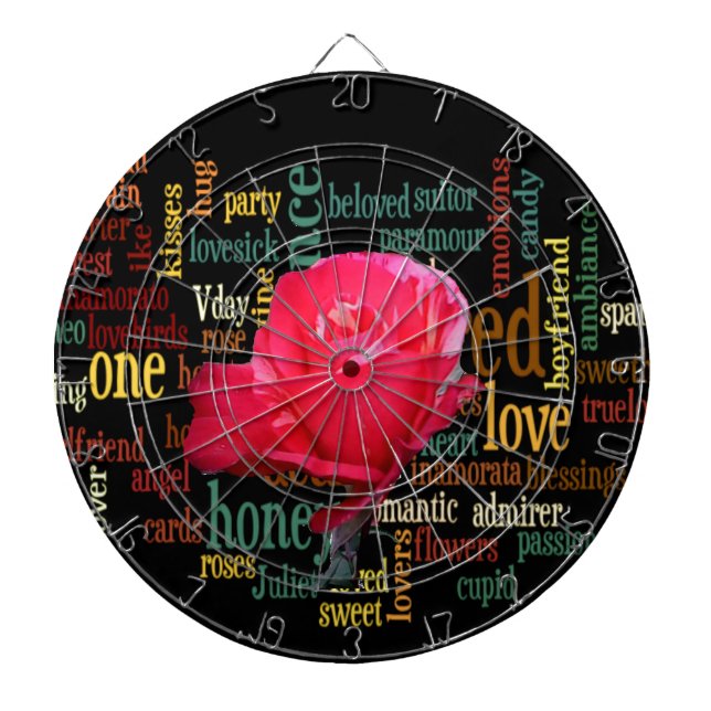 Bouquet of Love: A Heartfelt Expression Dartboard (Front)