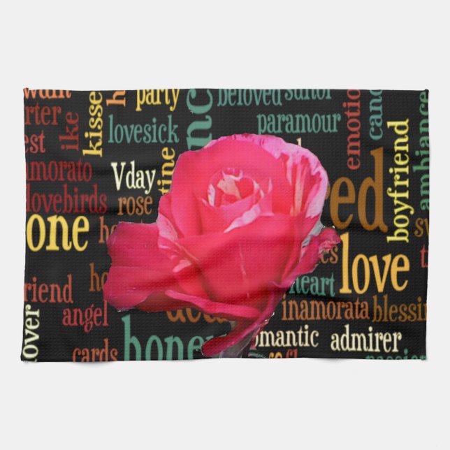 Bouquet of Love: A Heartfelt Expression Tea Towel (Horizontal)