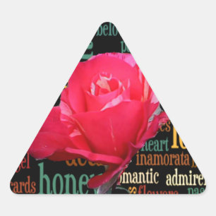 Bouquet of Love: A Heartfelt Expression Triangle Sticker