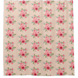 Bouquet of Painted Pink Roses Shower Curtain