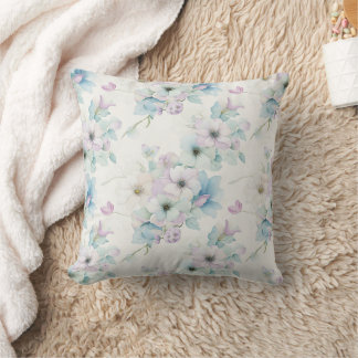 Bouquet of Pastel Flowers Pattern Cushion