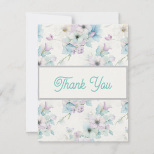 Bouquet of Pastel Flowers Thank You Card