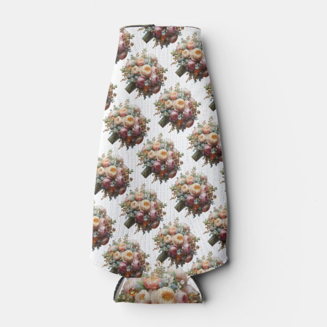 Bouquet of Peonies, Citrine and Topaz Bottle Cooler (Front)