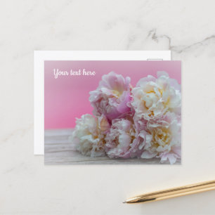 Bouquet of Pink Peonies Postcard