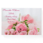 Bouquet Of Pink Roses 100th Birthday