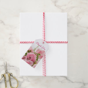 Bouquet Of Pink Roses 60th Birthday Gift Tags