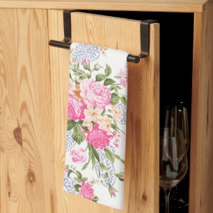 Bouquet of Pink Roses Tea Towel
