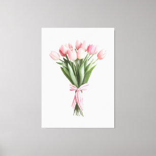 Bouquet of Pink Tulips Canvas Print