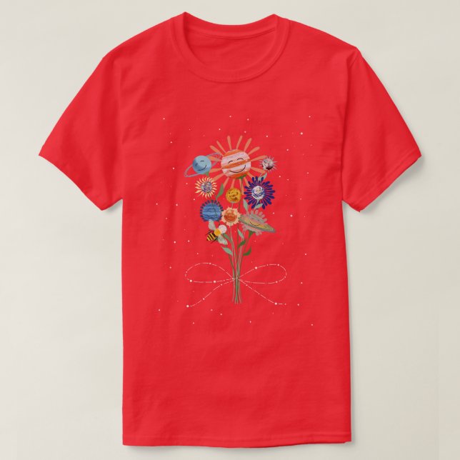 Bouquet of Planets T-Shirt (Design Front)