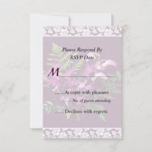 Bouquet of Purple Orchids Wedding Invitation