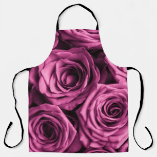 Bouquet of purple roses, flowers floral background apron
