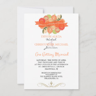 Bouquet of Ranunculus Wedding Invitation