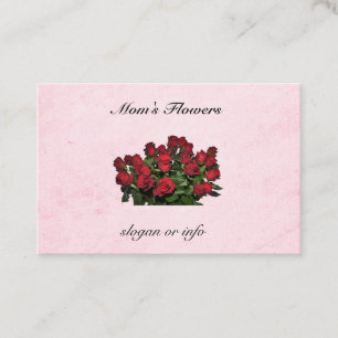 Bouquet of red roses business card