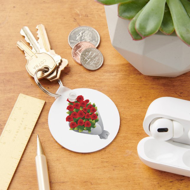 Bouquet Of Red Roses Key Ring (Creator Uploaded)