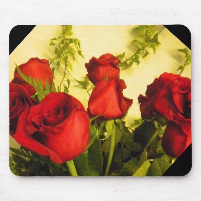 Bouquet of Red Roses Mouse Pad (Front)