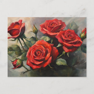 Bouquet of Red Roses Postcard