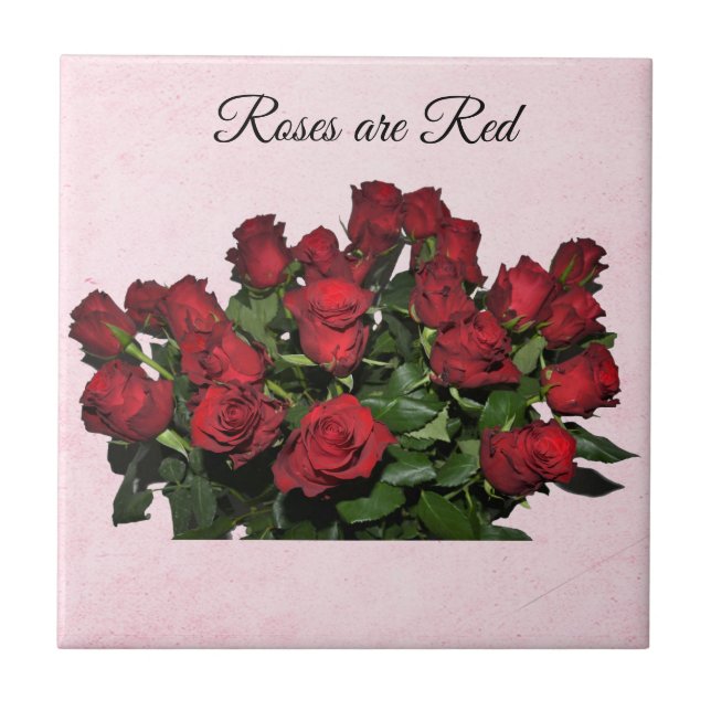 Bouquet of red roses tile (Front)