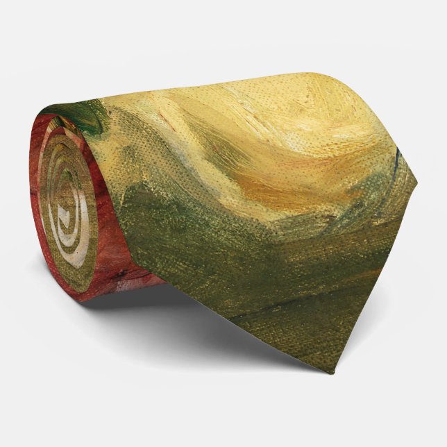 Bouquet of Roses by Renoir Impresist Painting Tie (Rolled)