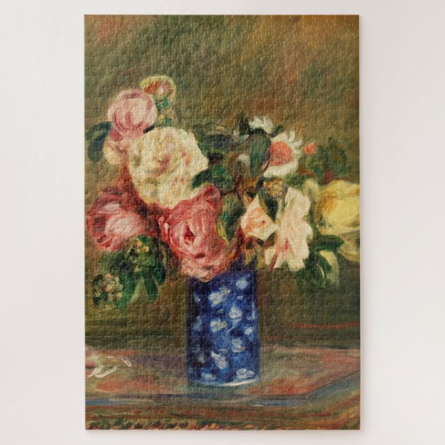 Bouquet of Roses by Renoir Impressionist Painting Jigsaw Puzzle (Vertical)