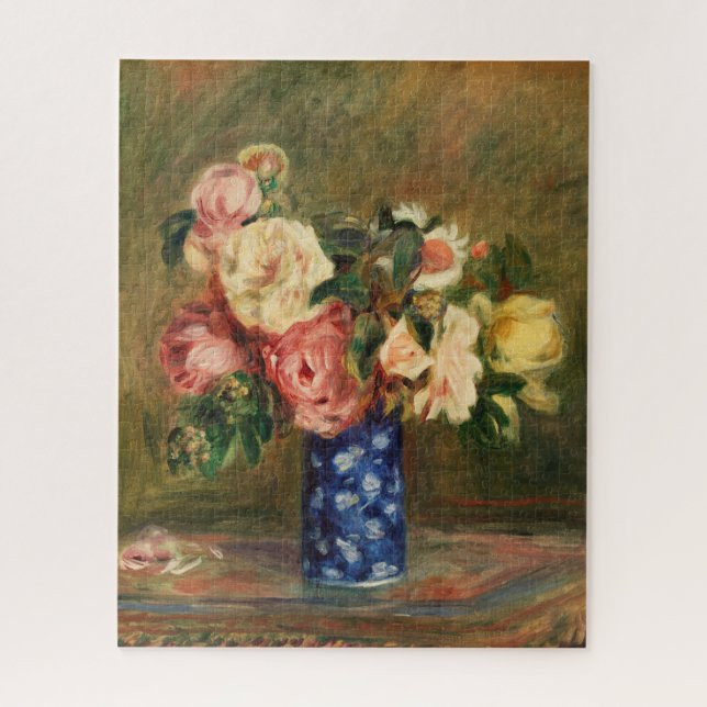 Bouquet of Roses by Renoir Impressionist Painting Jigsaw Puzzle (Vertical)