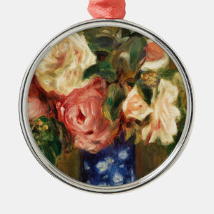 Bouquet of Roses by Renoir Impressionist Painting Metal Tree Decoration