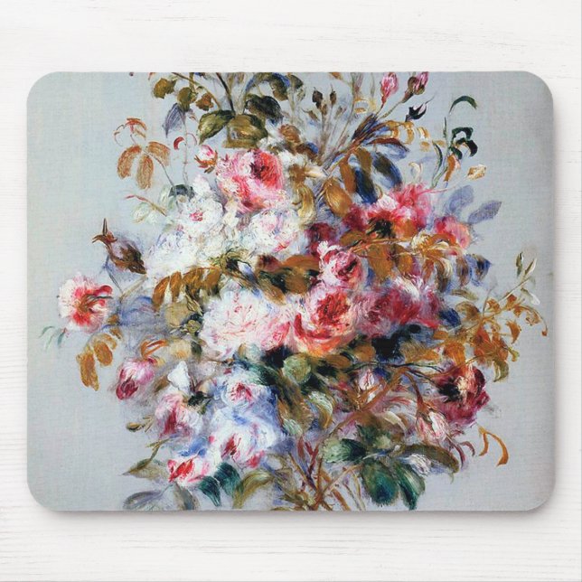 Bouquet of Roses, Renoir Mouse Mat (Front)