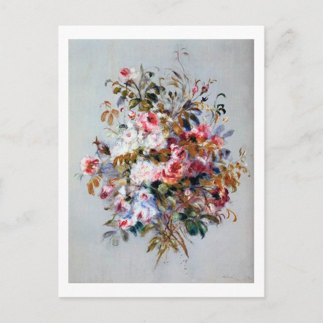 Bouquet of Roses, Renoir Postcard (Front)