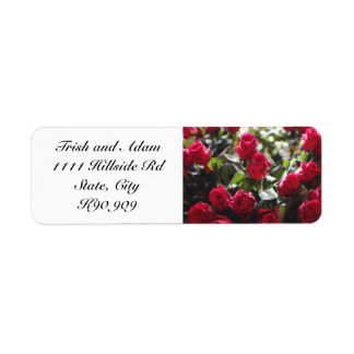 Bouquet of Roses Return Address Labels