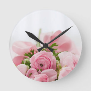 Bouquet of Roses Round Clock