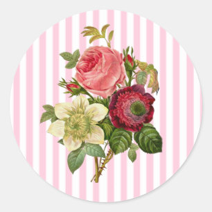 Bouquet of Roses Shabby Floral Chic Stickers