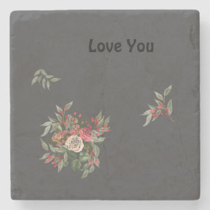Bouquet of roses Stone Coaster