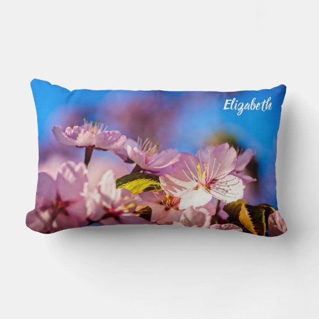 Bouquet Of Sakura Flowers Lumbar Cushion (Front)