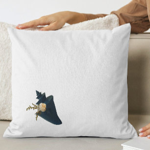 Bouquet of Seashells Coastal Blue & White Elegant  Cushion