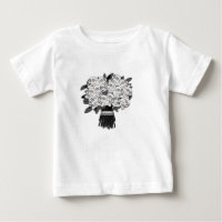 Bouquet of Skull Roses Black & White Gothic