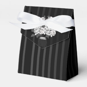 Bouquet of Skull Roses Black & White Party Favour Box