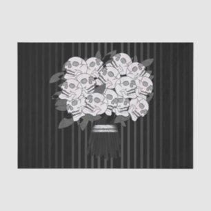 Bouquet of Skull Roses Black & White Party Tissue Paper