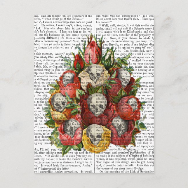 Bouquet of Skulls Postcard (Front)