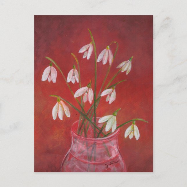 Bouquet of Snowdrops   Postcard (Front)