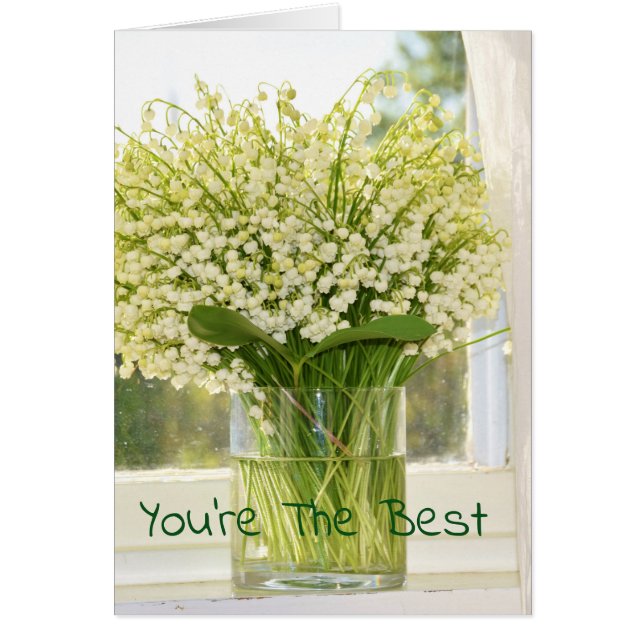 Bouquet of spring flowers lilies of the valley (Front)