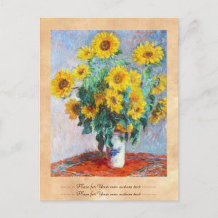 Bouquet of Sunflowers, 1880 Claude Monet Postcard