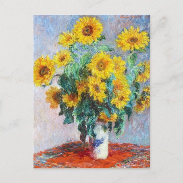 Bouquet of Sunflowers, 1880 Claude Monet Postcard (Front)