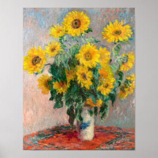 Bouquet of Sunflowers by Claude Monet Poster