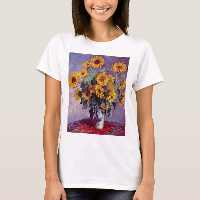 Bouquet of Sunflowers by Claude Monet T-Shirt (Front)